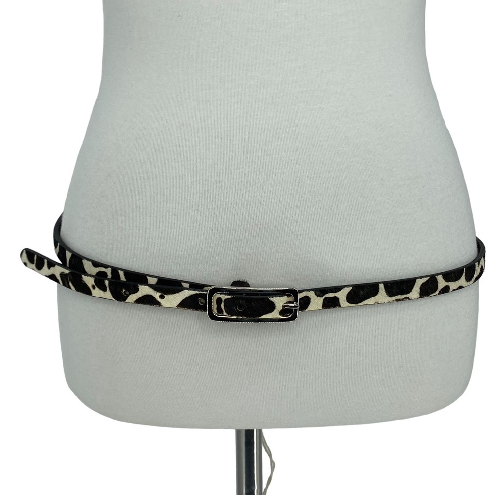 The Limited Black and Cream Leopard Print Belt